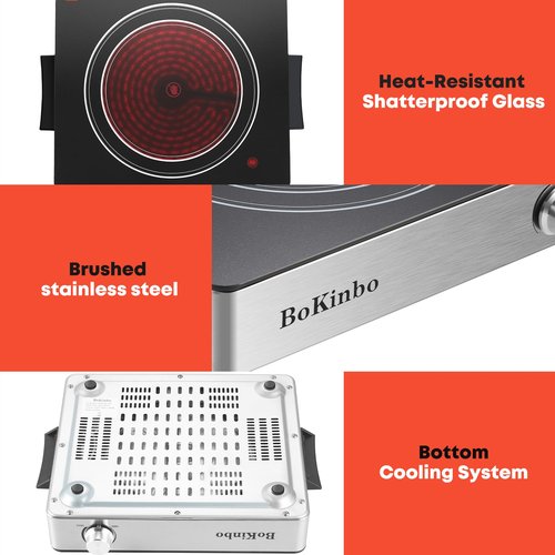 Single Infrared Burner, 1800w electric stove, compact size portable electric stove, burners for cooking, hot plates for cooking, portable cooktop, hot plates for countertop