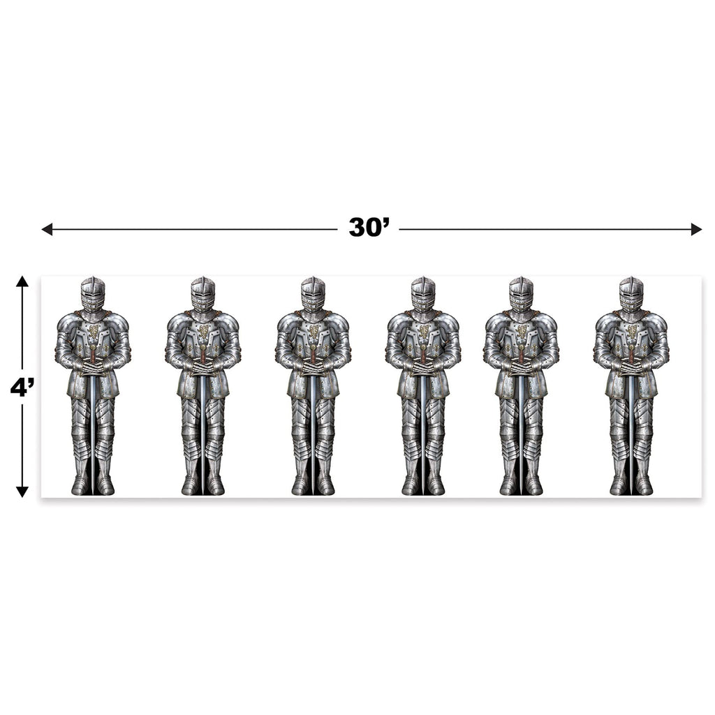 Beistle - Wall of Knights Backdrop 4X30 - Pack of 1