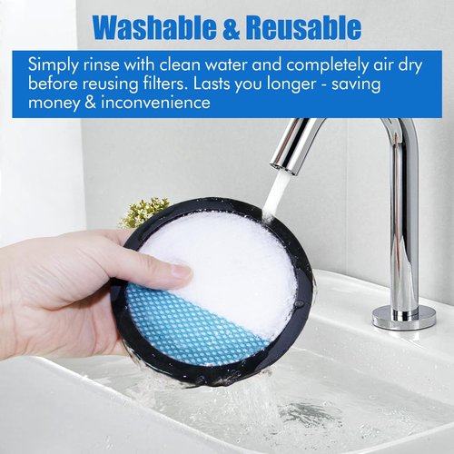 18V ONE + Washable Filter for Ryobi 18V Cordless Stick Vacuum PCL720, PBLSV716, PBLSV717 Replacement Parts, Compare to Part A32SV720N, 3 Pack