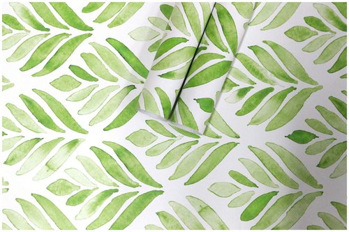 HAOKHOME Drawer Shelf and Cabinet Liner, Self-Adhesive Dresser Drawer Liners, Peel and Stick Liner Paper Kitchen Cabinets and Cupboard, Bathroom Drawers, Green White 17.3" W x 78" L