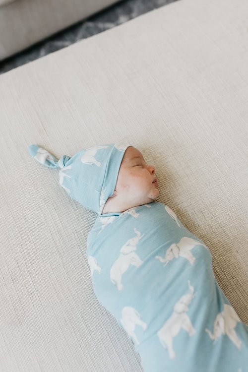 Copper Pearl Large Premium Knit Baby Swaddle Receiving Blanket Peanut