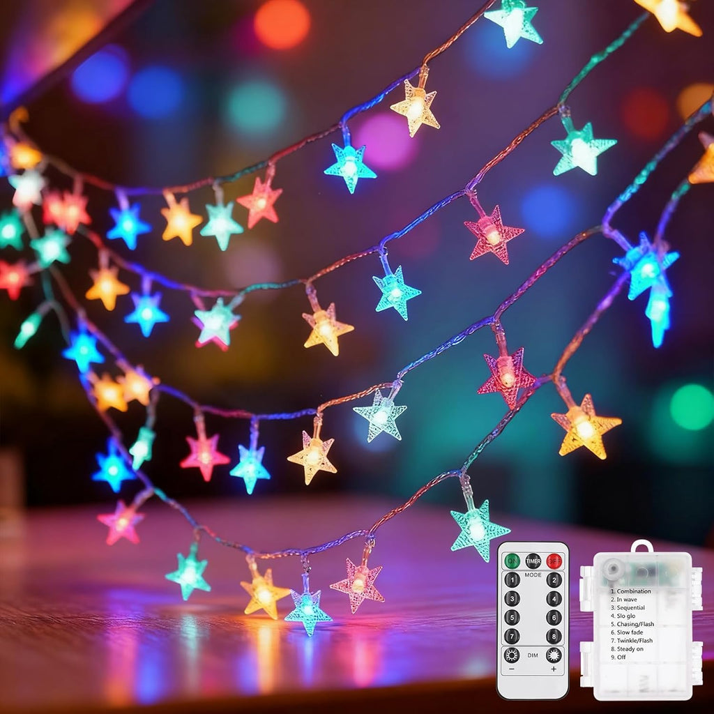 Star String Lights - 33ft 100 LED Waterproof Fairy Lights | 8 Modes for Indoor/Outdoor Decor
