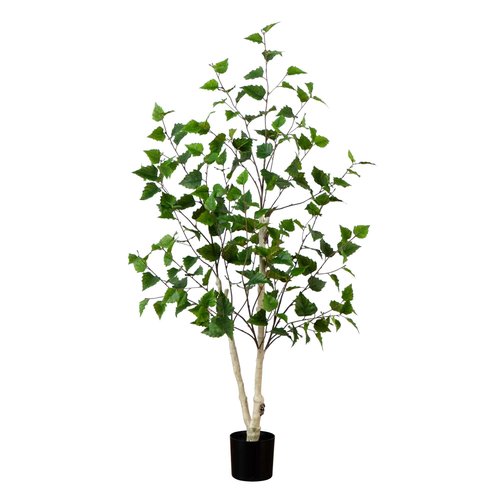 Nearly Natural 4ft. Artificial Birch Tree with Real Touch Leaves