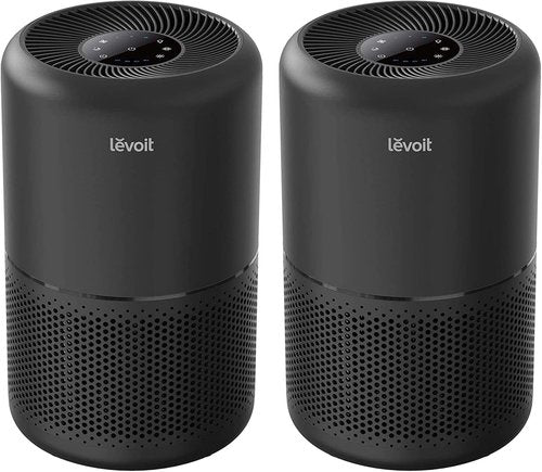 LEVOIT Air Purifier - HEPA Filter for Home Allergies & Pets | Covers Up to 1073 ft², Black, 2 Pack