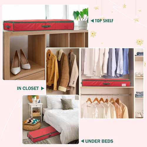 EXLIFBAG Wrapping Paper Organizer - Store Christmas Gifts, Ribbons & Ornaments | 40" Size