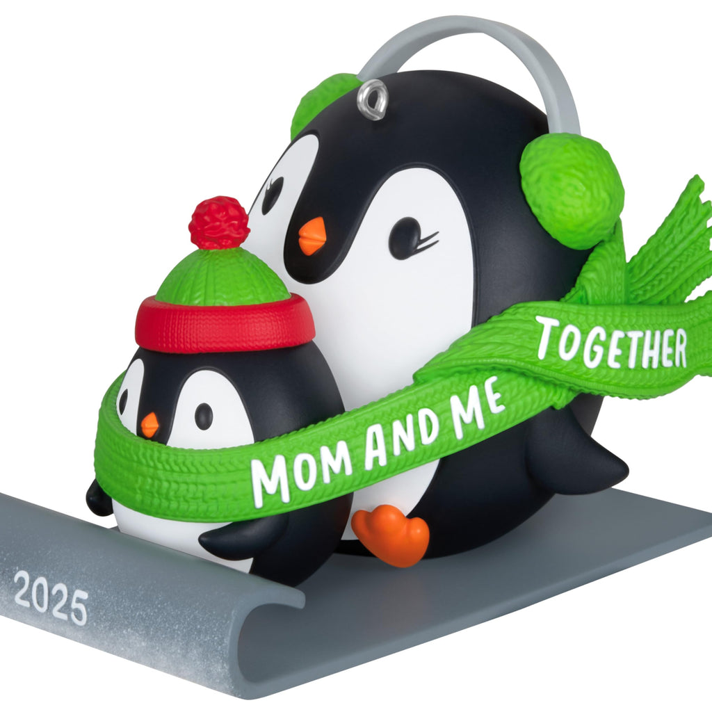 Hallmark Keepsake Christmas Ornament, Mom & Me Penguins Sledding, Year-Dated 2025