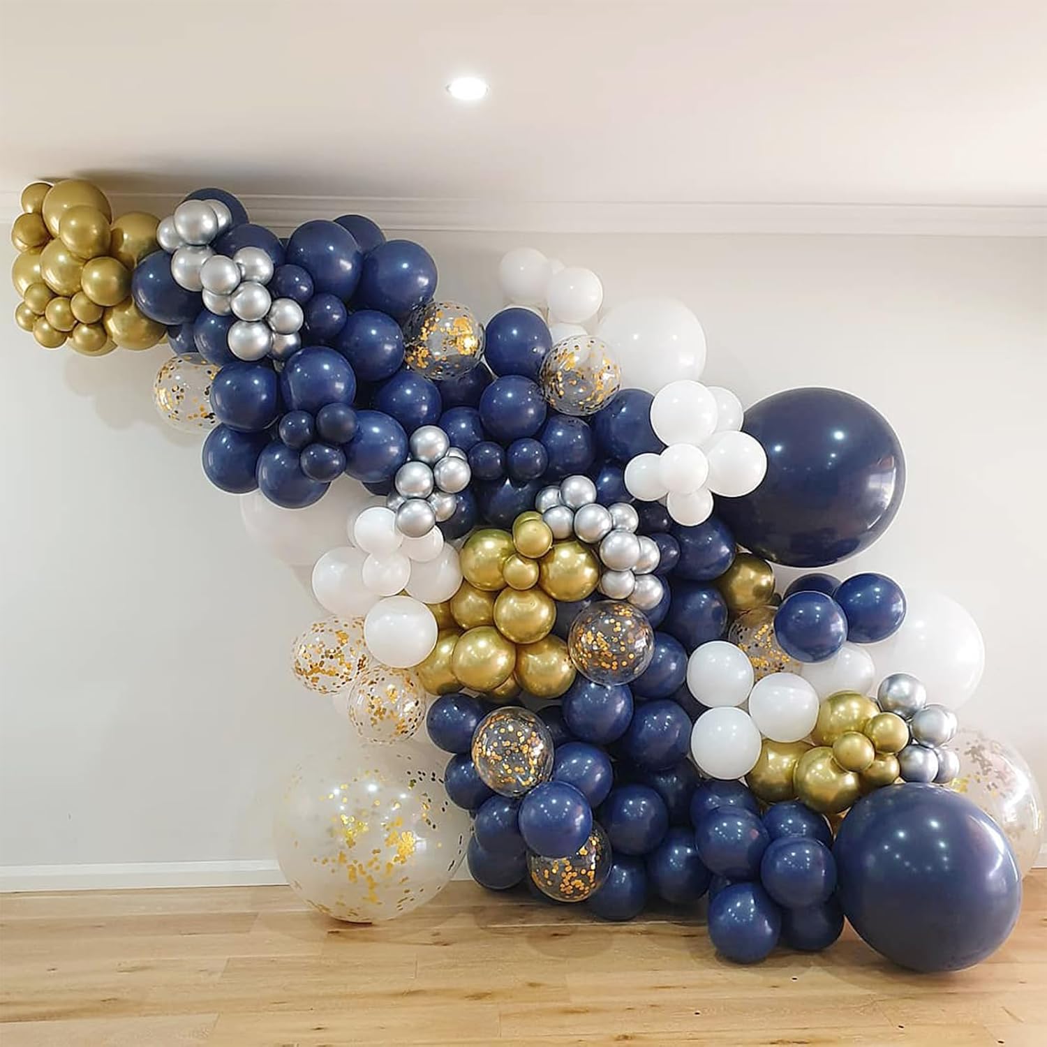 Skiennix Navy Blue Balloons - 120-Piece Set in 5, 10, 12, 18 Inch Sizes | Perfect for Graduation, Weddings & Birthdays