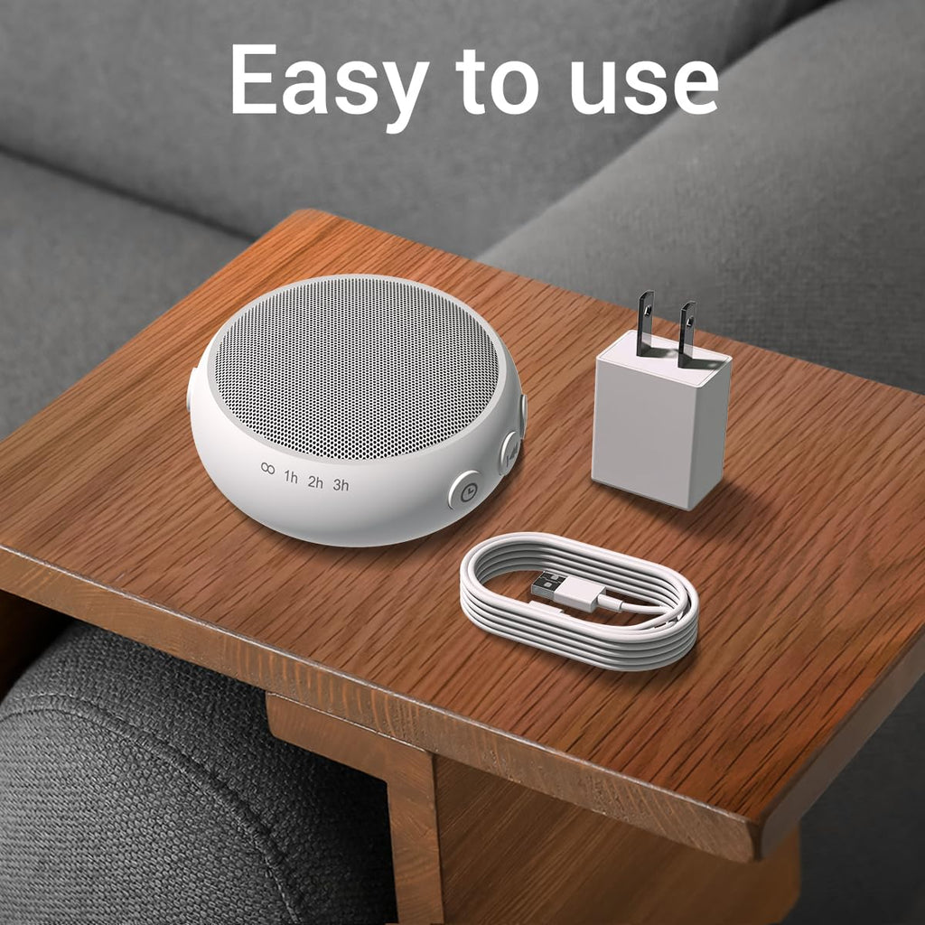 Small Sound Machine Mini White Noise Machine for Baby Kids Adult with 32 Soothing Sounds 32 Volume Levels Sleep Brown Noise Machine for Travel Office Privacy with 4 Timer & Memory