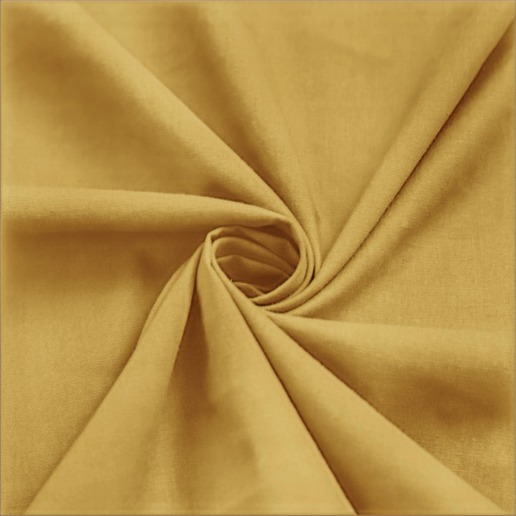 Felisa Mustard Farmhouse Shower Curtain with A Ruffle Hem, Linen Blend Shower Curtain for Bathroom,72"x72"