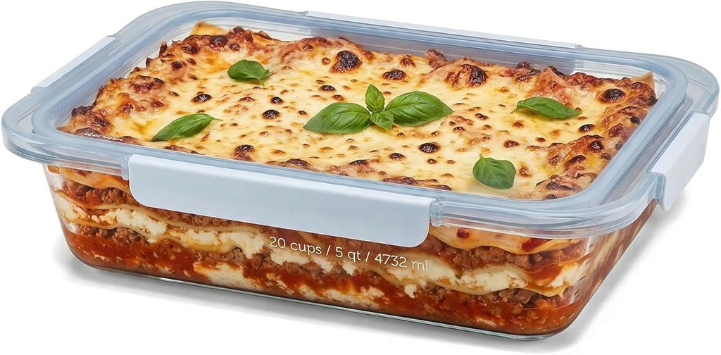 Pyrex 9x13-Inch Deep Glass Bakeware Dish - Airtight Lid for Versatile Baking & Meal Prep