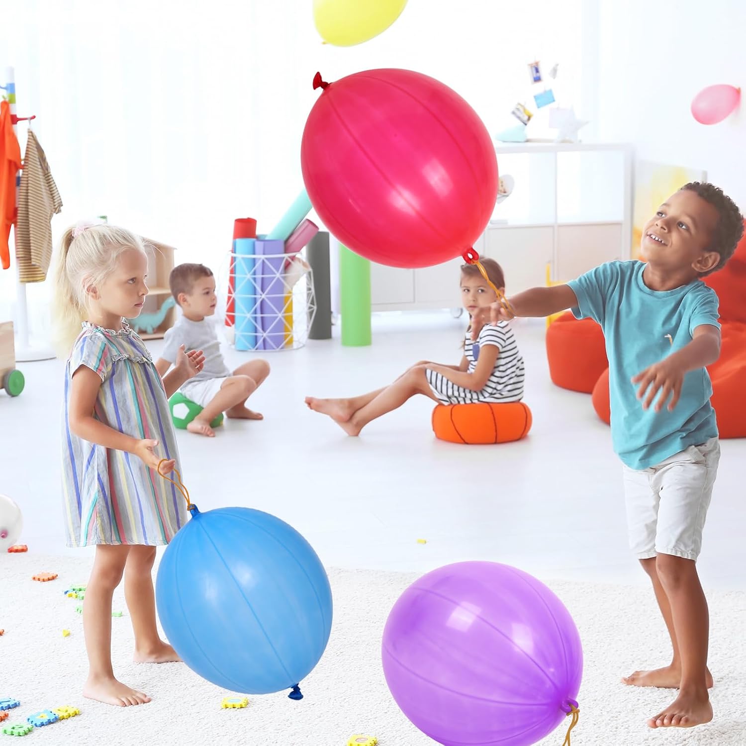 Rubfac Punch Balloons - 30Pcs Heavy Duty Neon Party Favors for Kids | Exciting Outdoor Play Supplies