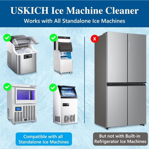 Ice Machine Cleaner Descaler Tablets-36Pack Ice Maker Cleaner Compatible with Frigidaire, Opal, GE Profile, Kitchenaid, Nickel Safe Scale Remover for Countertop, Nugget Ice Makers