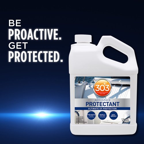 303 Products Marine Aerospace Protectant Spray – UV Protection, Repels Dust, Dirt, & Staining, Matte Finish, Restores Like-New Appearance, Outdoor Patio & Boat Cleaning Supplies 1 Gallon