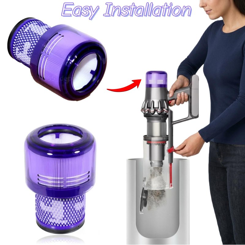 2Pack Vacuum Filters for Dyson V11 V15 Cordless Vacuums V11 Origin V11 Torque Drive V11 Animal V11 Complete V11 Extra V15 Detect SV14, SV15, SV17, SV22, SV47 2 Pack (Part # 970013-02 & 970013-03)