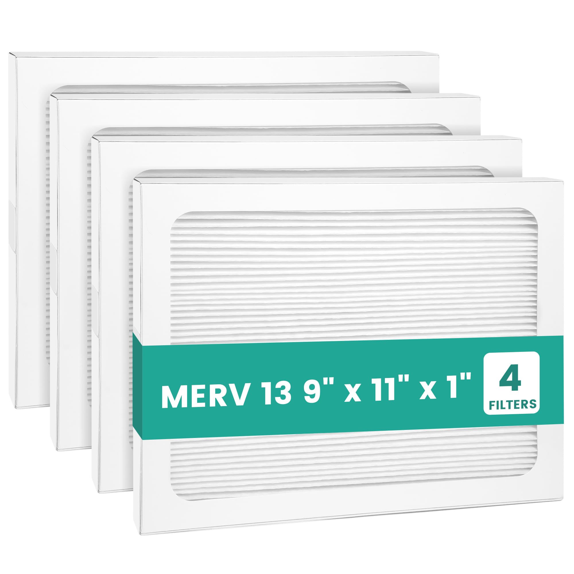 9 x 11 x 1 MERV 13 Replacement Dehumidifier Filter Compatible with Santa Fe Compact70, Ultra70, Element, Compact2, UA 65H dehumidifier Models, Upgraded, 4 Pack