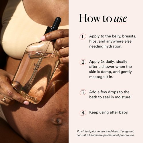 HATCH Belly Oil - Pregnancy & Postpartum Skincare for Stretch Marks | Quick-Drying, Vegan & Plant-Based, 6.7 Fl Oz