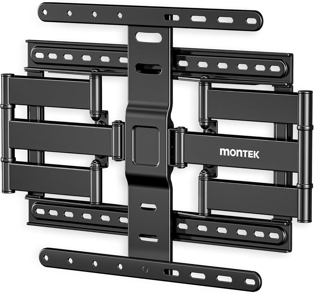 monTEK Ultra Slim TV Wall Mount - Full Motion Bracket for 37-75 Inch TVs, 132lbs Capacity | Max VESA 400x400mm
