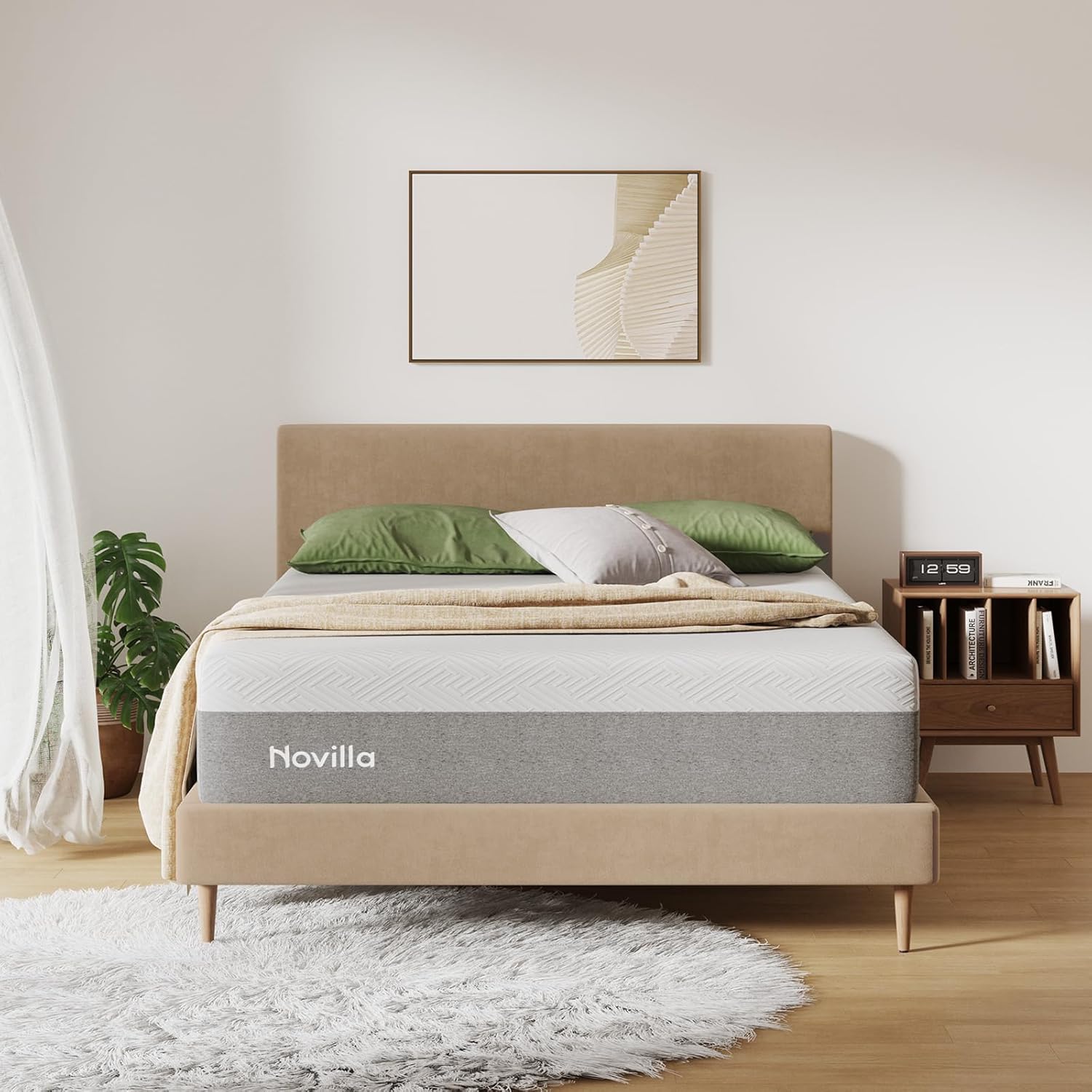 Novilla Full Mattress - 12 Inch Gel Memory Foam for Cool Comfort & Pressure Relief | Medium Plush Feel