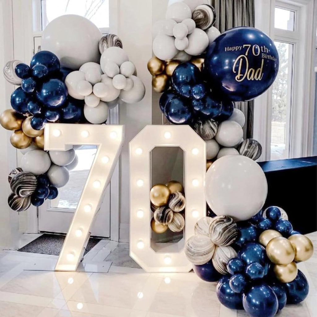 Skiennix Navy Blue Balloons - 120-Piece Set in 5, 10, 12, 18 Inch Sizes | Perfect for Graduation, Weddings & Birthdays
