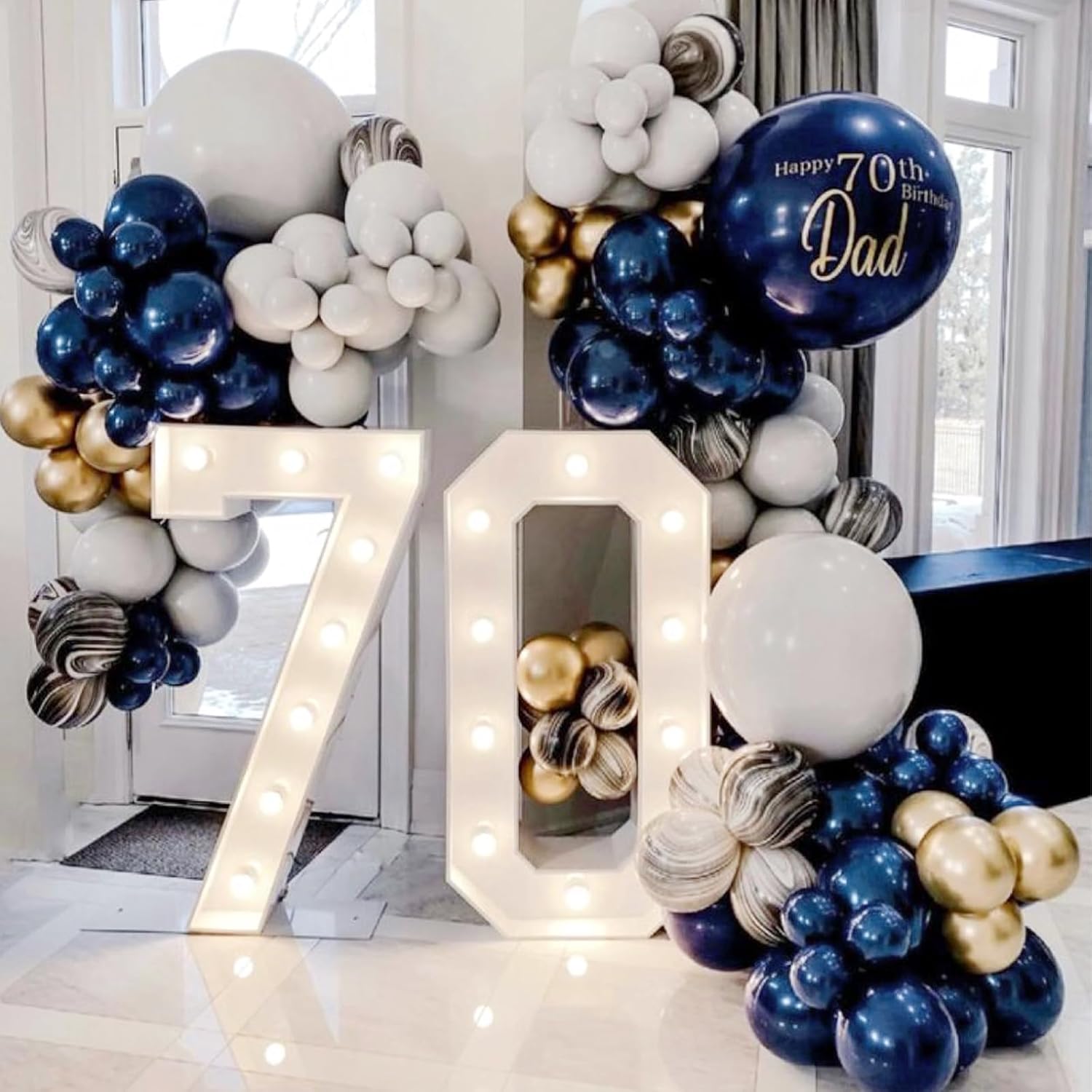 Skiennix Navy Blue Balloons - 120-Piece Set in 5, 10, 12, 18 Inch Sizes | Perfect for Graduation, Weddings & Birthdays