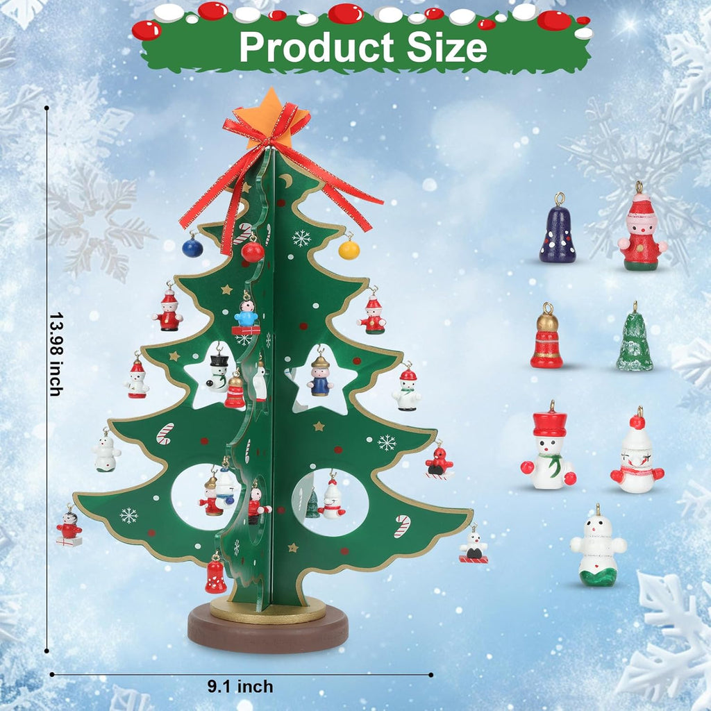 ZEEYUAN Christmas Advent Calendar - 24-Day Countdown Decoration for Kids | Festive Tabletop Decor 2025