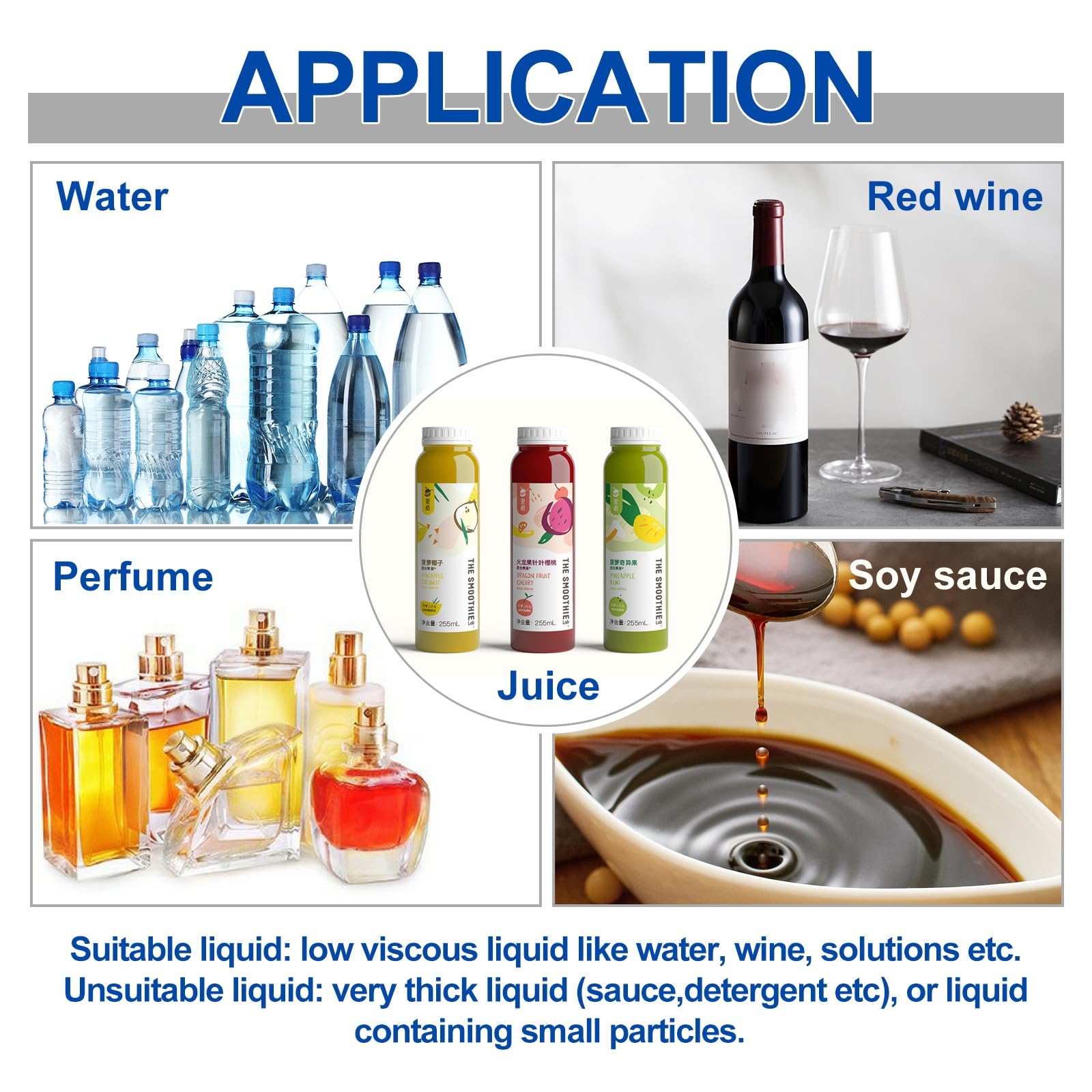 ZONEPACK Small GFK-160A 5-3500ml Digital Control Liquid Filling Machine Dosing Filler with Pedal for Juice Water