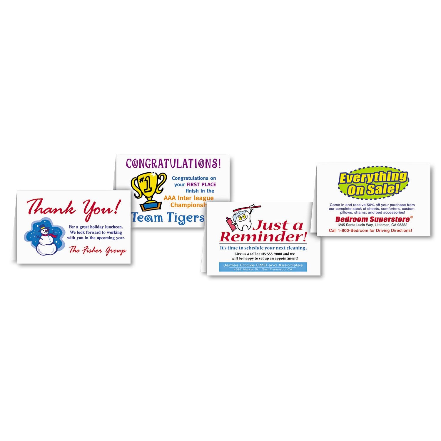 Avery 3265 Greeting Cards, Inkjet, 5-1/2-Inch x8-1/2-Inch, 20/BX, Matte White