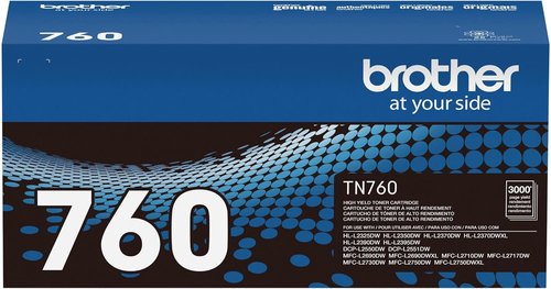 Brother Genuine TN760 High Yield Black Toner Cartridge - Compatible with MFC-L2710DW & More | Pack of 1