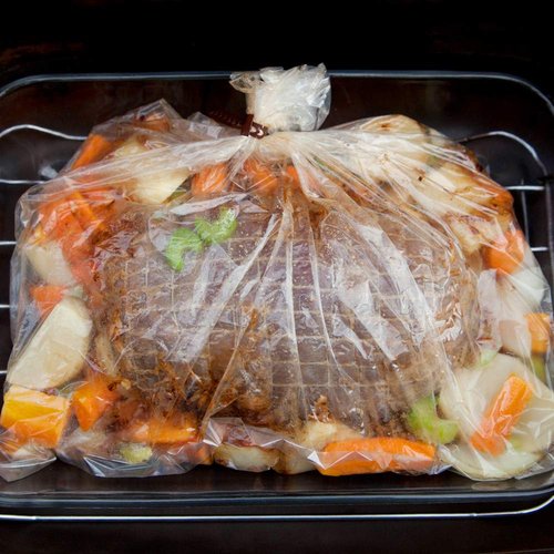 30 PCS Oven Roasting Bags with Ties — 43 x 35cm Heat-Resistant Cooking Bags for Chicken Turkey Meat Fish — Multipurpose Food Safe Oven Bags for Baking Steaming Roasting Grilling Meal Prep