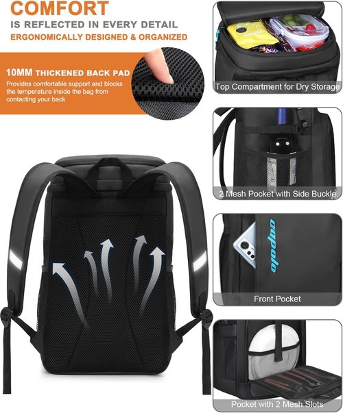 Capolo Cooler Backpack - Insulated Waterproof Lunch Bag for 36/45 Cans | Leak-Proof Soft Cooler for Camping & Beach