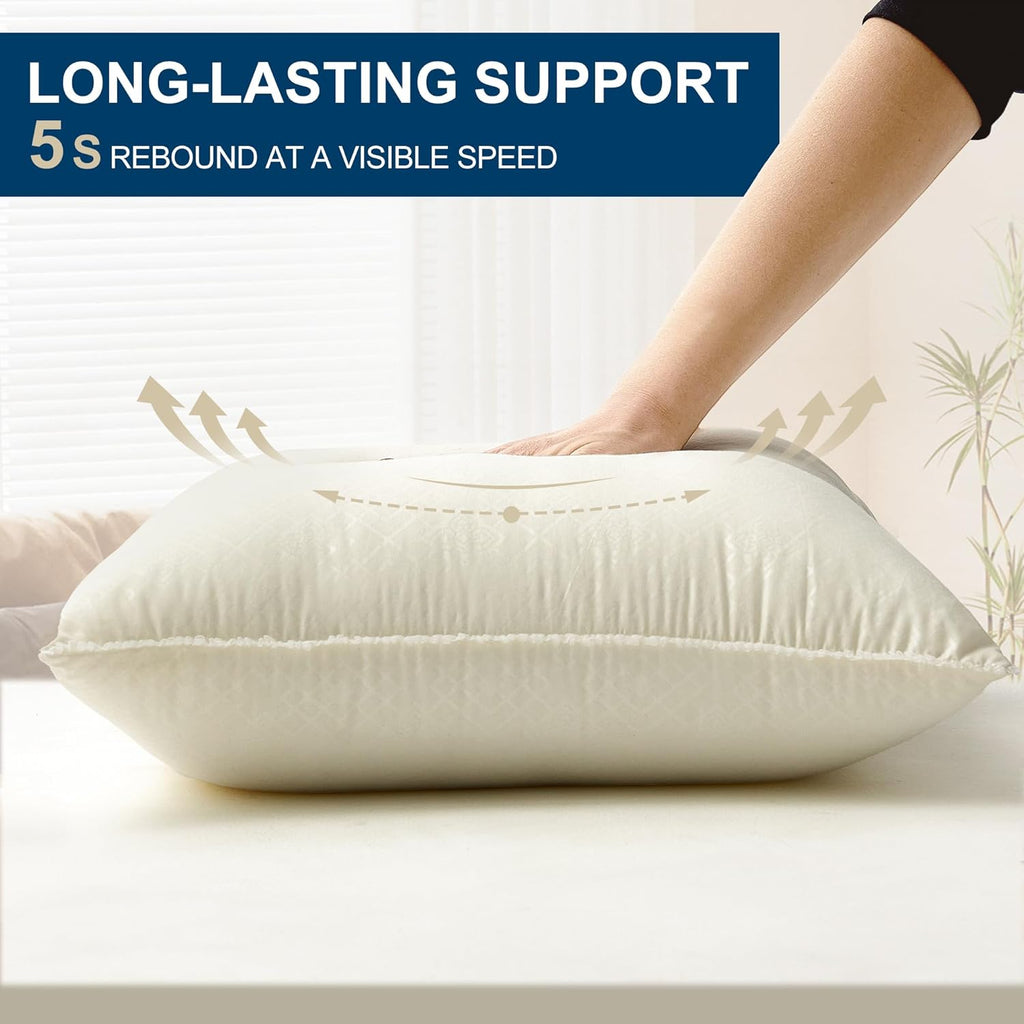 Skiennix 18 x 18 Throw Pillow Inserts - Soft Plush Virgin Fiber Filling | Machine Washable - White, Set of 2
