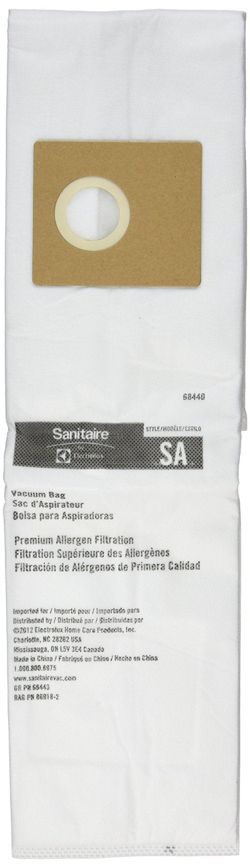 Eureka 68440-10 Paper Bag, Type SA SC3700 Allergen Synthetic 5 Pk