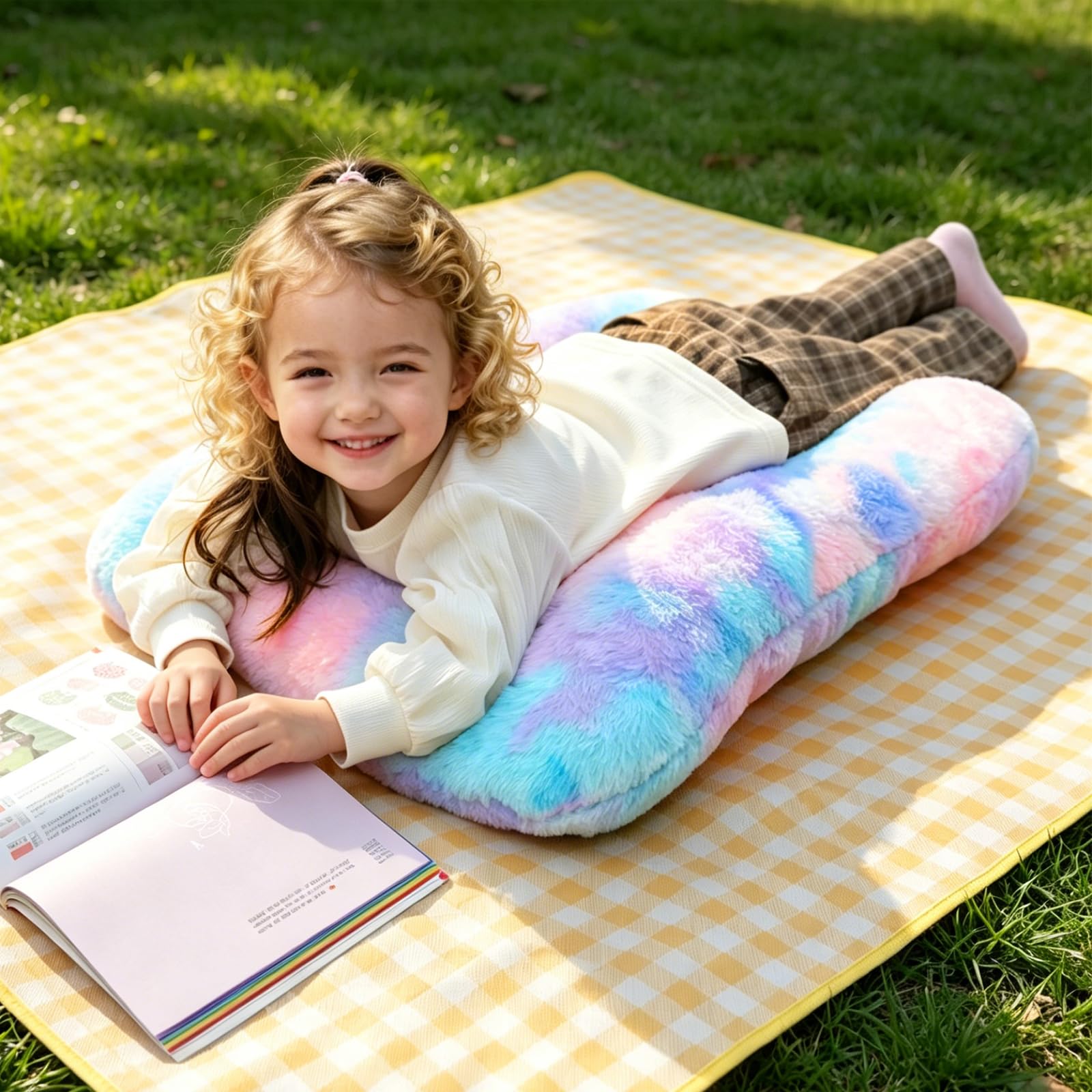 Atablyn Children Travel Pillow Car Pillow Removable U-Shaped Pillow for Adults to Support Head and Body in The Back Seat of Long Car Trips