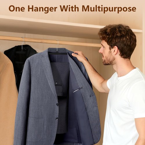 50 Pack Black Velvet Hangers Non Slip, Felt Pants Hangers Thin Space Saving Clothes Hanger Flocked Strong Durable Ganchos para Colgar Ropa with 360°Swivel Hook for Pants Jeans Shorts Skirts Tank Top