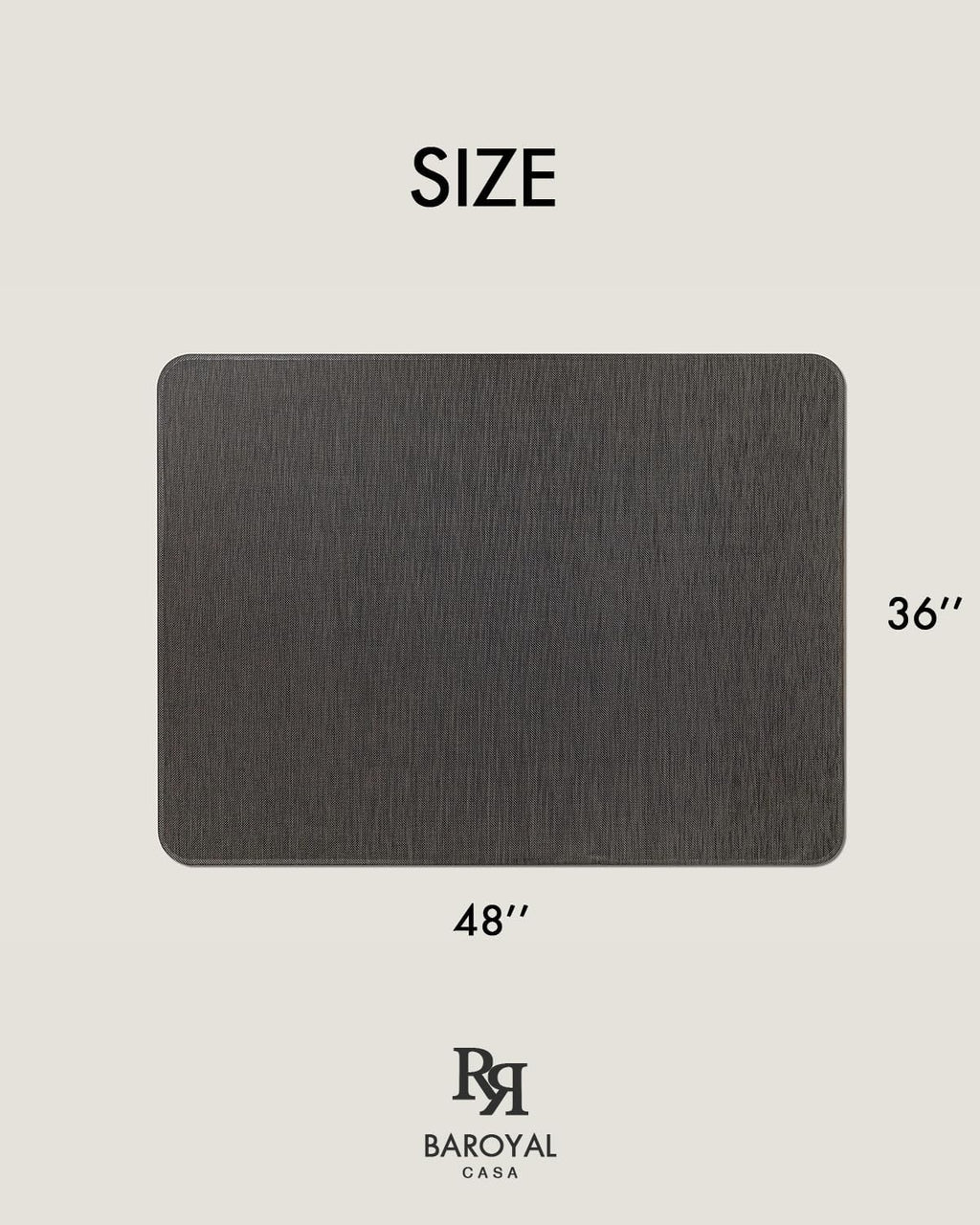 Skiennix Office Chair Mat - Non-Slip Heavy Duty Floor Protector for Hardwood & Tile - 36" x 48" (Espresso)
