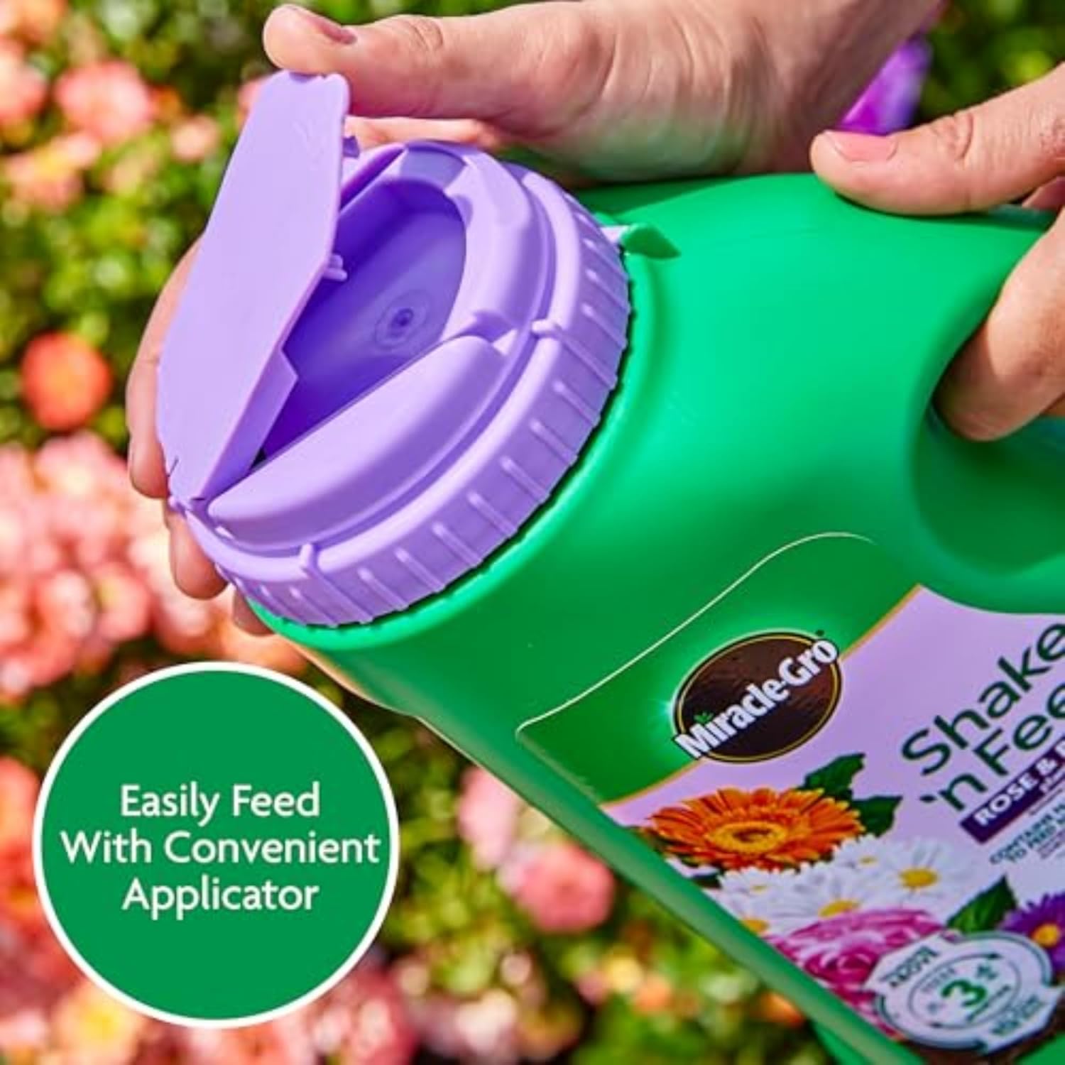 Miracle-Gro Shake 'n Feed Rose & Bloom Plant Food - Long-Lasting Granular Fertilizer for Flowers - 4.5 lbs