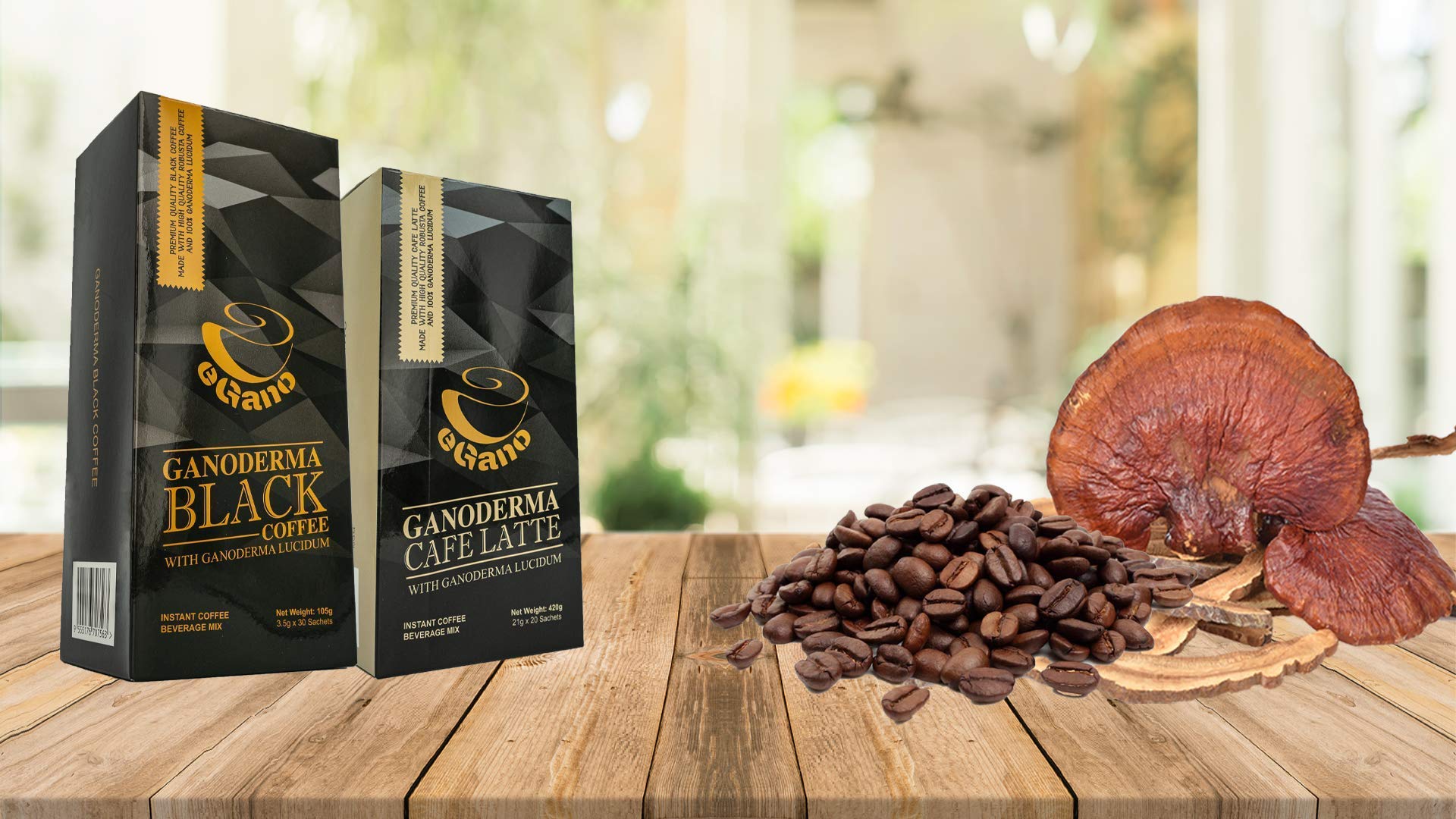 3 Boxes Premium eGano Ganoderma Black Coffee Instant Coffee With Ganoderma Lucidum Extract (3.5g x 30 Sachets/Box)