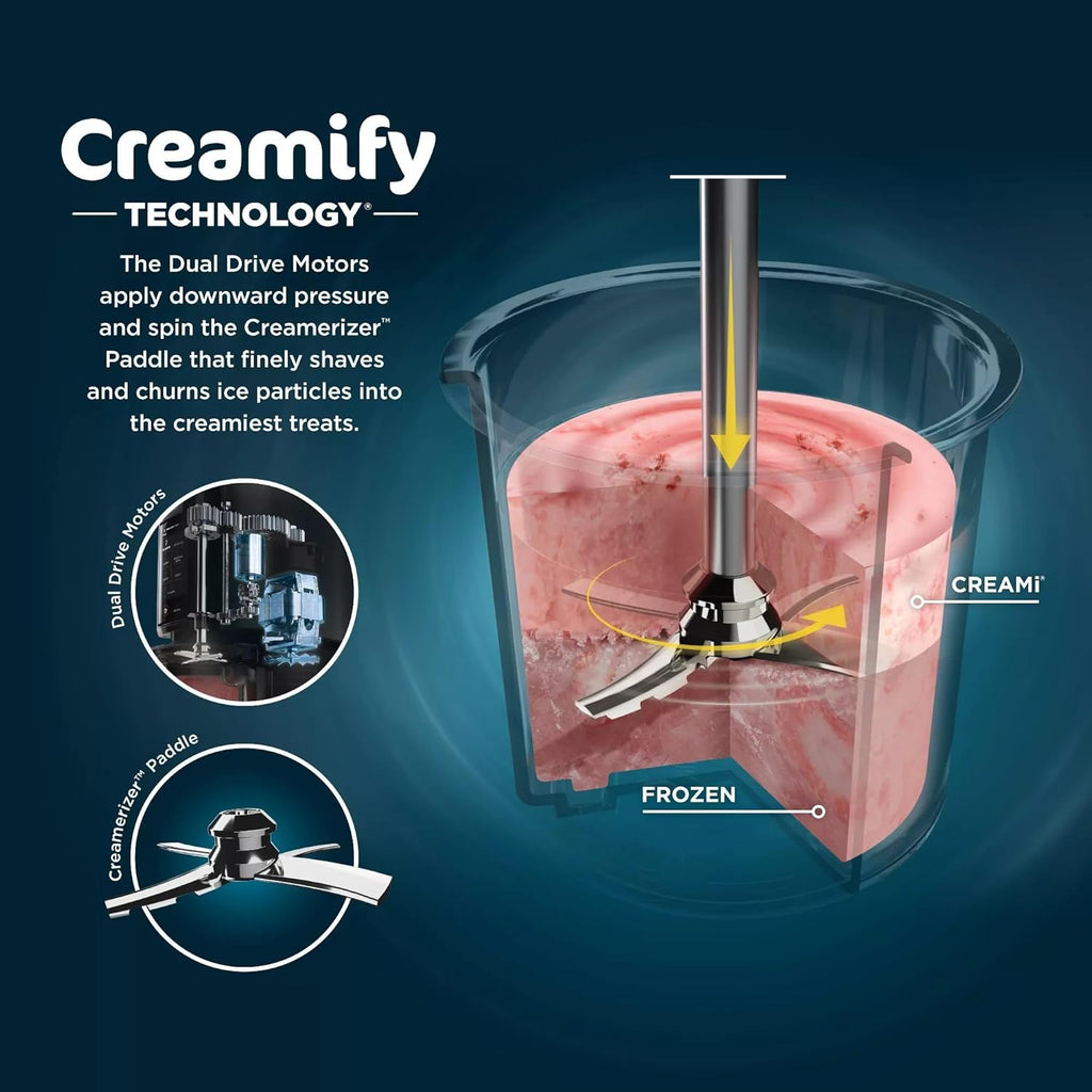 SharkNinja NC301 CREAMi 7-In-1 Ice Cream Maker - 7 Custom Frozen Treat Modes, Cloud Silver