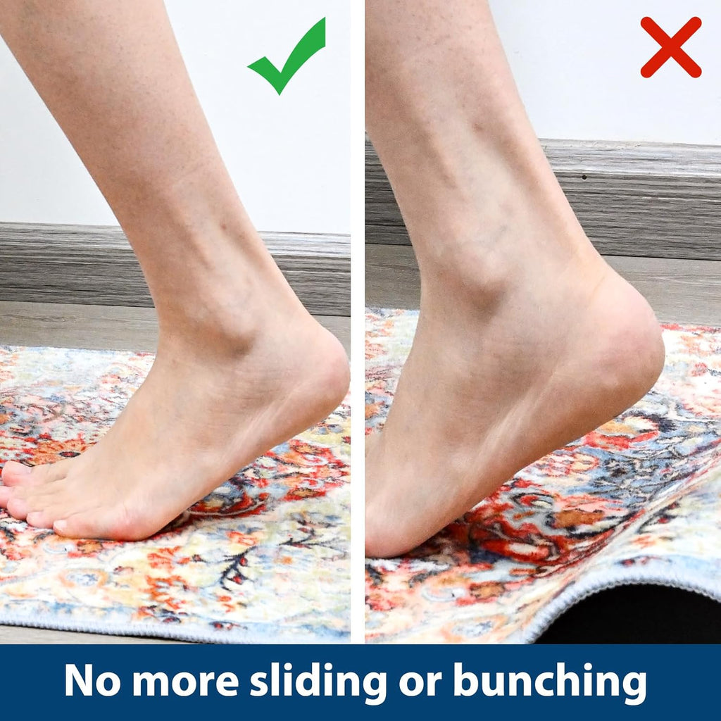 Skiennix Non-Slip Rug Pad - 9x12 Anti-Skid Gripper for Hardwood Floors - Black, Keeps Rugs Secure
