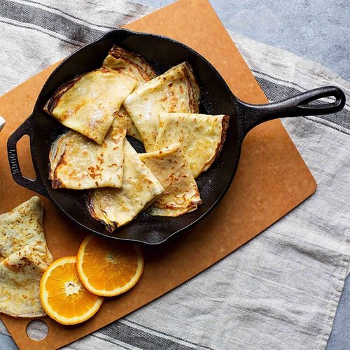 Lodge Chef Collection 10" Pre-Seasoned Cast Iron Skillet - Essential Kitchen Tool for Frying & Searing
