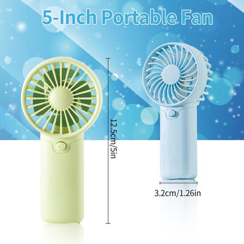 AAA Battery Powered Fan - Small Portable 5'' Quiet Personal Fan for Camping & Outdoor Use | Green