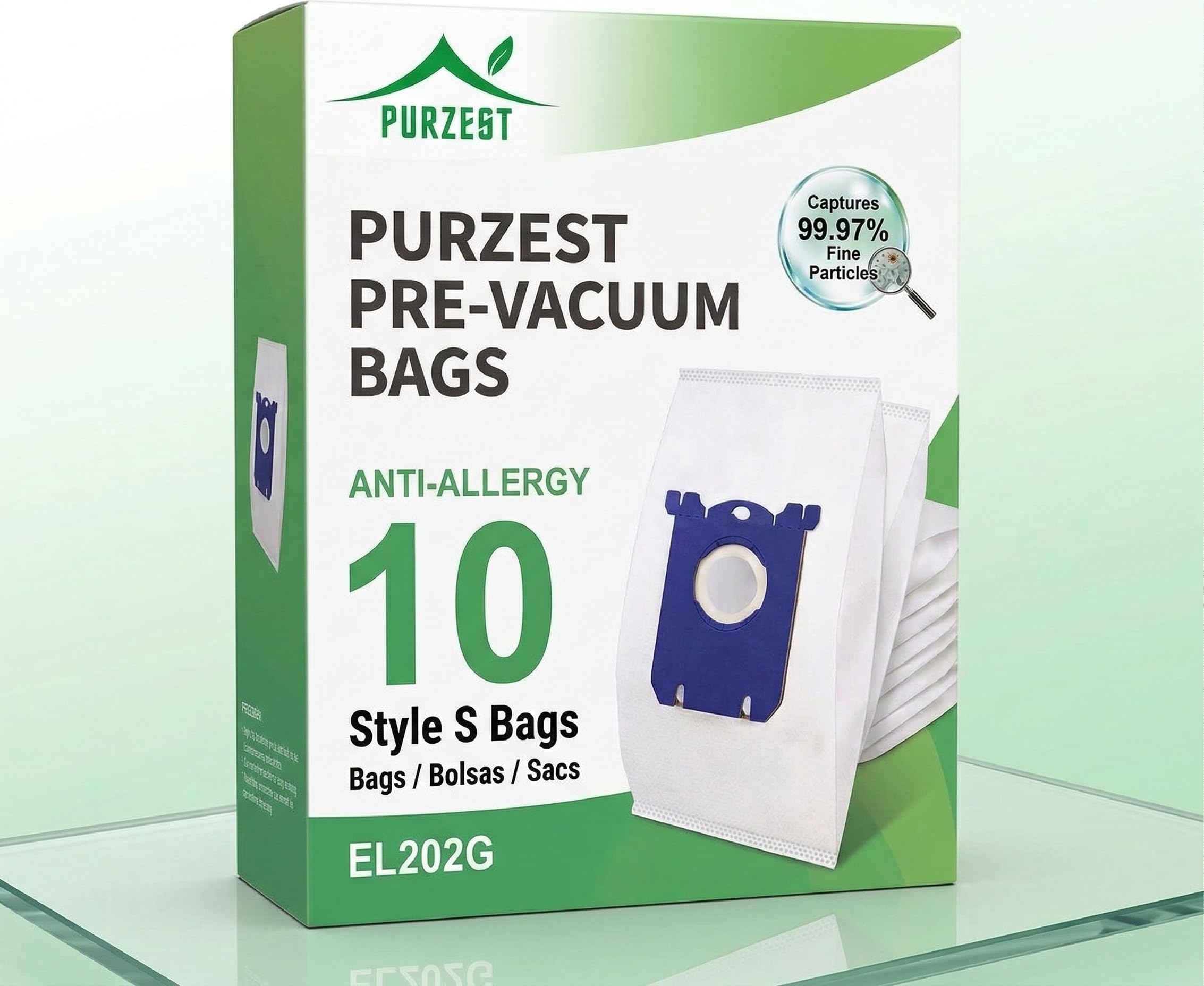 10 PCS Electrolux Vacuum Bags,Classic Type S Canister Vacuum Bags Compatible for Electrolux EL200F EL8500 EL202G, Eureka OX BB Vacuum Cleaner, Oxygen, Jet Maxx, Ultra Silencer AEG,Phililps Canisters
