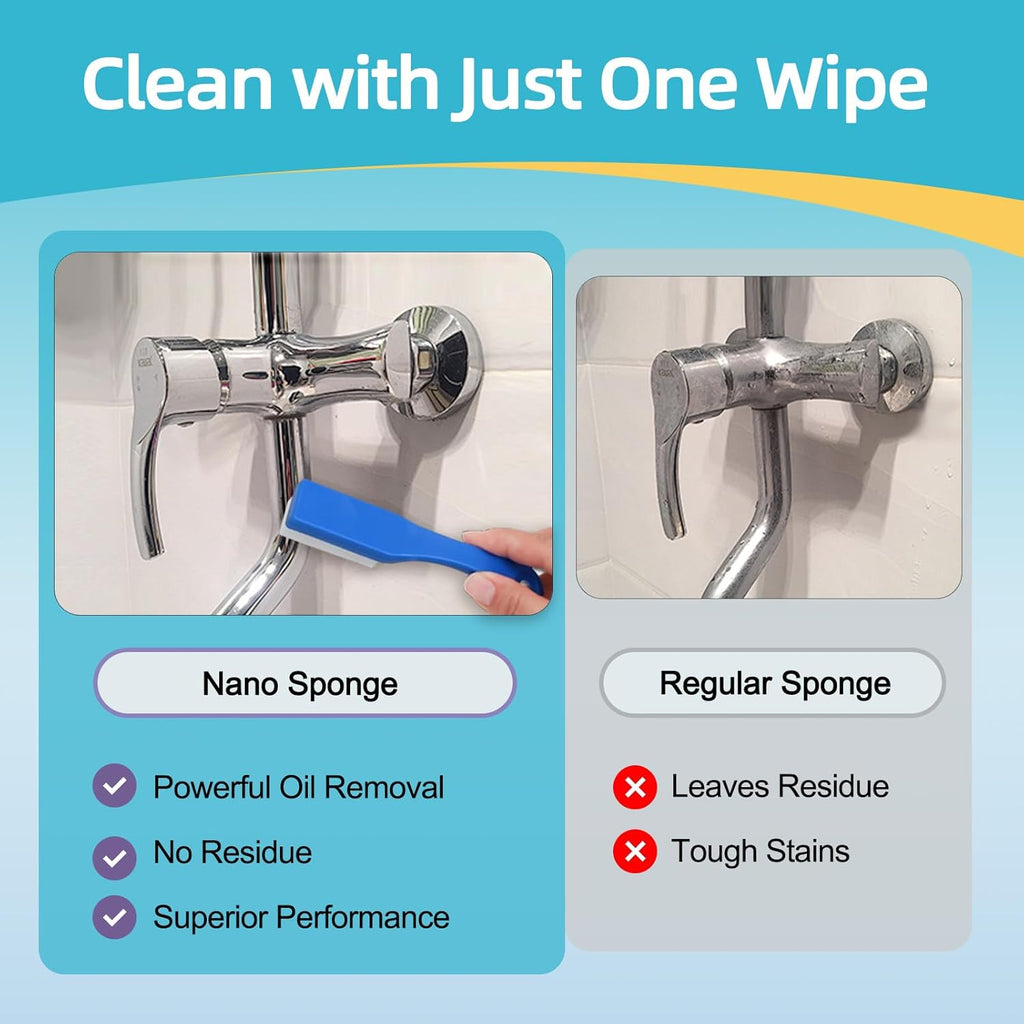 Magic Sponge Eraser Set - 33 Refill Melamine Sponges & 2 Scrub Brushes for Kitchen & Bathroom Cleaning