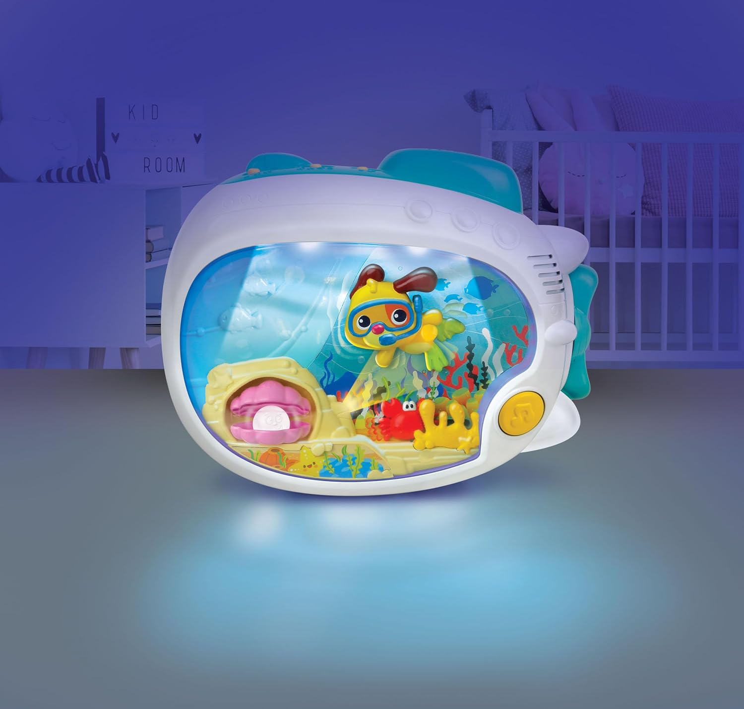 Winfun 3-in-1 Soothing Seas Nightlight - Musical Projector with Soft Glow & Calming Lullabies for Babies