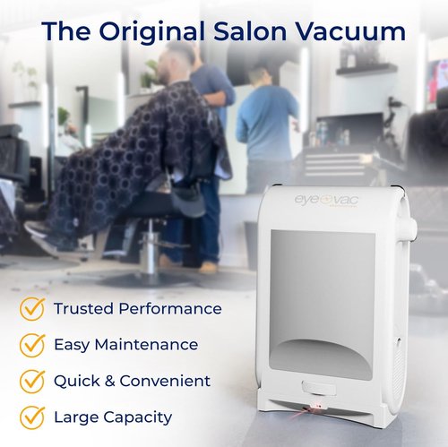 EyeVac Pro Touchless Vacuum - Ultra-Fast Automatic Dustpan for Pet Hair & Dirt | Corded, Bagless, 1400 Watt (White)