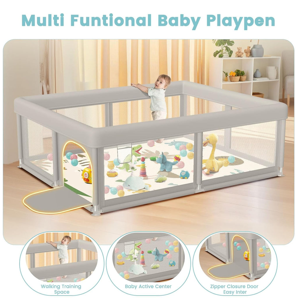 Regine Switzerland Baby Playpen - Sturdy Safety Playpen with Gate | 50x50 Inch Indoor & Outdoor Activity Center