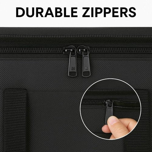 Bodaon Insulated Food Delivery Bag With Hard Bottom, XXXL Pizza Cooler Bags, Rideshare Delivery Bag, Grocery Shopping and Catering Thermal Cold/Hot Styrofoam Carrier for Travel/Car
