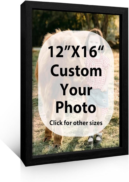 Custom Canvas Prints | Turn Your Photos Into Framed Wall Art | Ideal Home Décor Gift (12x16, Black Frame)