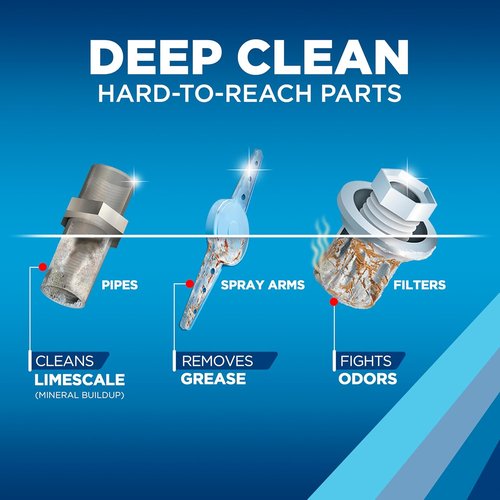 Finish Dishwasher Cleaner Liquid - Deep Cleans Grease & Limescale | Odor Fighter, 8.45oz (4 Bottles)