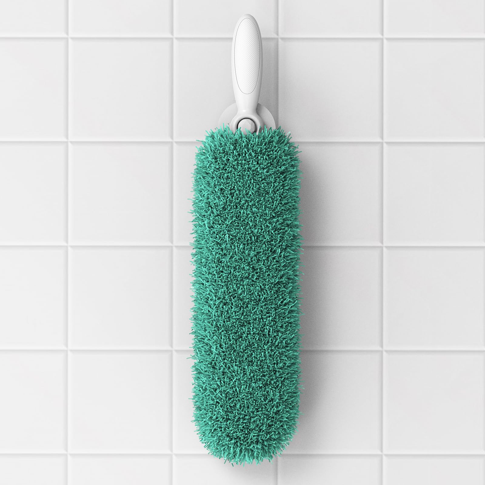 EHOMGUI Microfiber Duster with Handle and Washable Duster Head, Dusters for Cleaning,Green, Reusable Cleaning Tool,2PCS